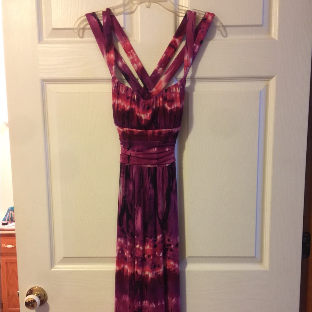 Tie Dye Maxi Dress Bisou Bisou Size 8 NWT